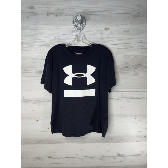 Under Armour Shirt Womens Large Black The Girlfriend Tee Graphic Logo - Picture 1 of 9